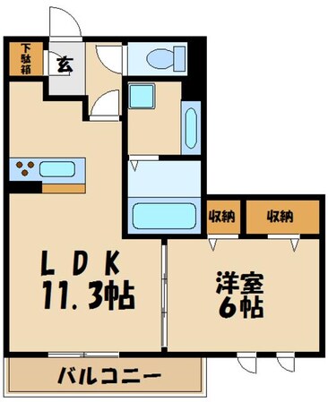 ラフィネ宿河原の物件間取画像